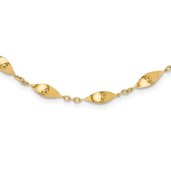Kazi Luxury 14k Yellow Gold Polished Fancy Necklace